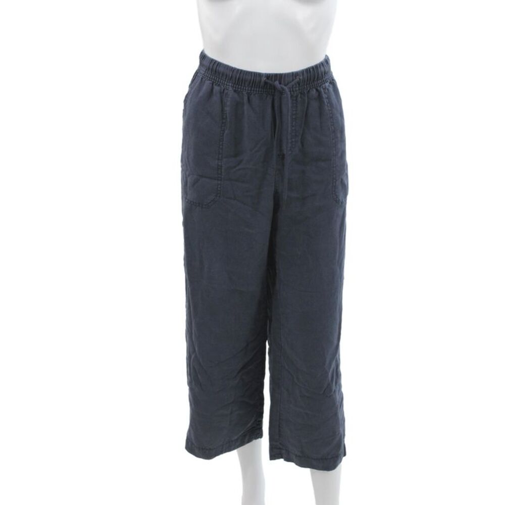 Splendid Womens Cropped Blue Lyocell Drawstring Pants Size M